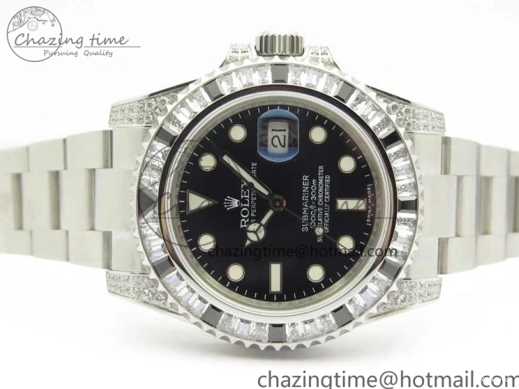 Edition Bezel On GSF SS Diamond SS Black Best Bracelet A2824 Black Dial Submariner 0116
